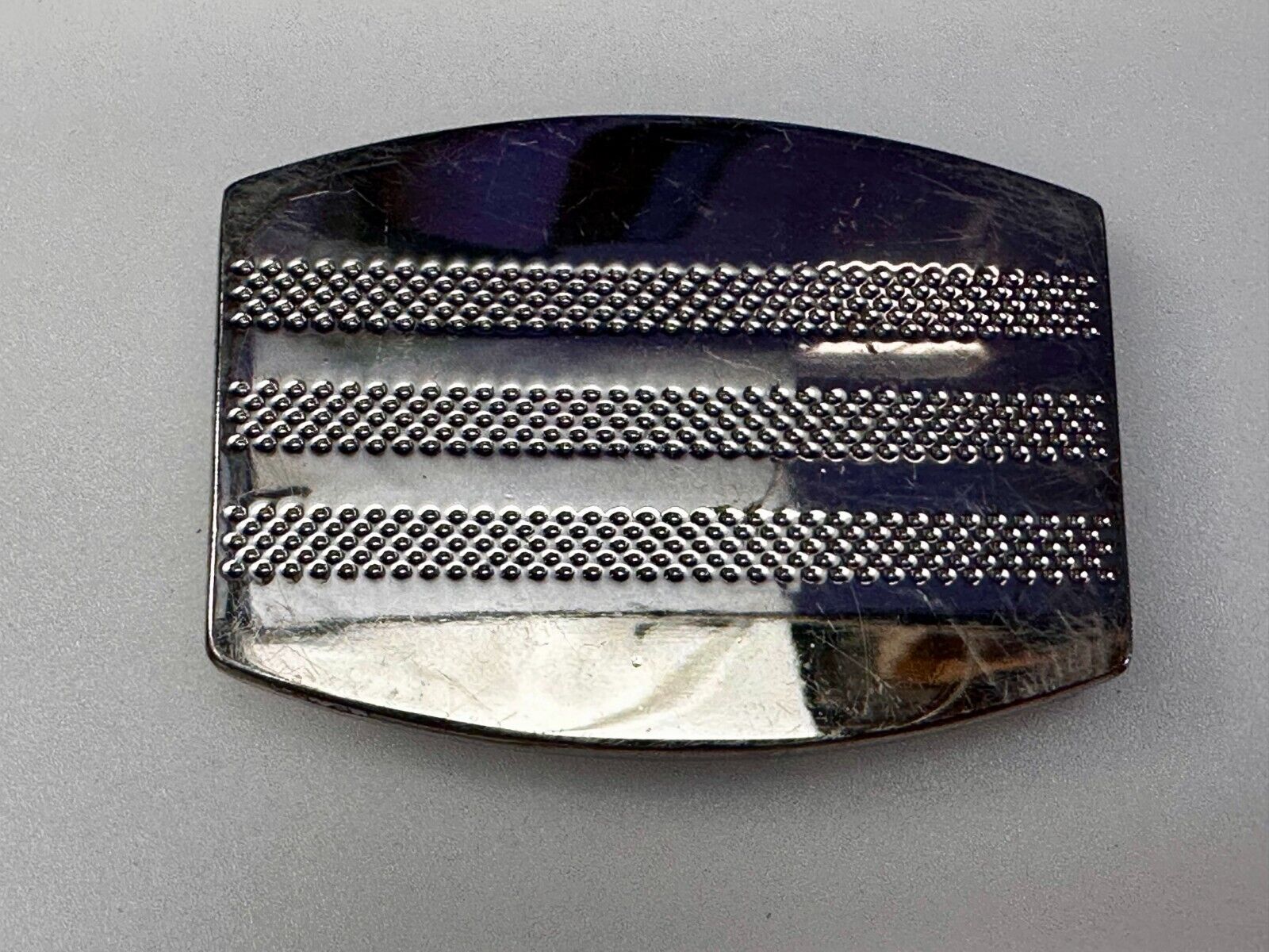 Adidas Golf Stripe Silver Color Trophy Dress Style Reflective Belt Buckle