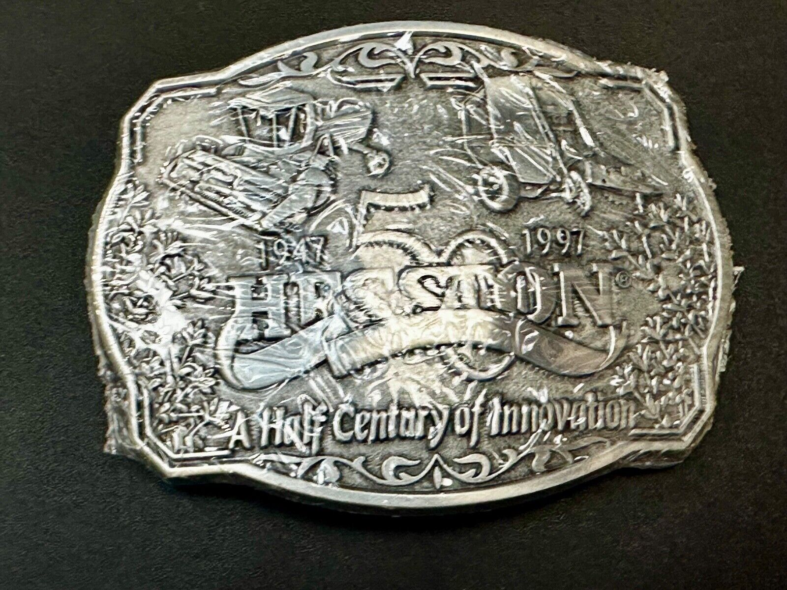1997 ADM NATIONAL FINALS RODEO ADULT  NFR NOS 50 YEAR ANNIVERSARY BELT BUCKLE