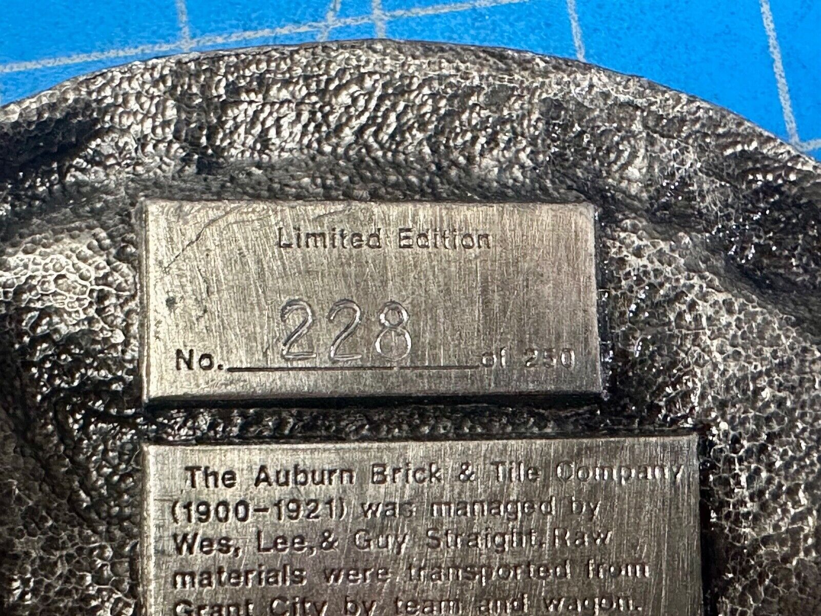 AUBURN IOWA 1887 CENTENNIAL CELEBRATION VINTAGE BELT BUCKLE