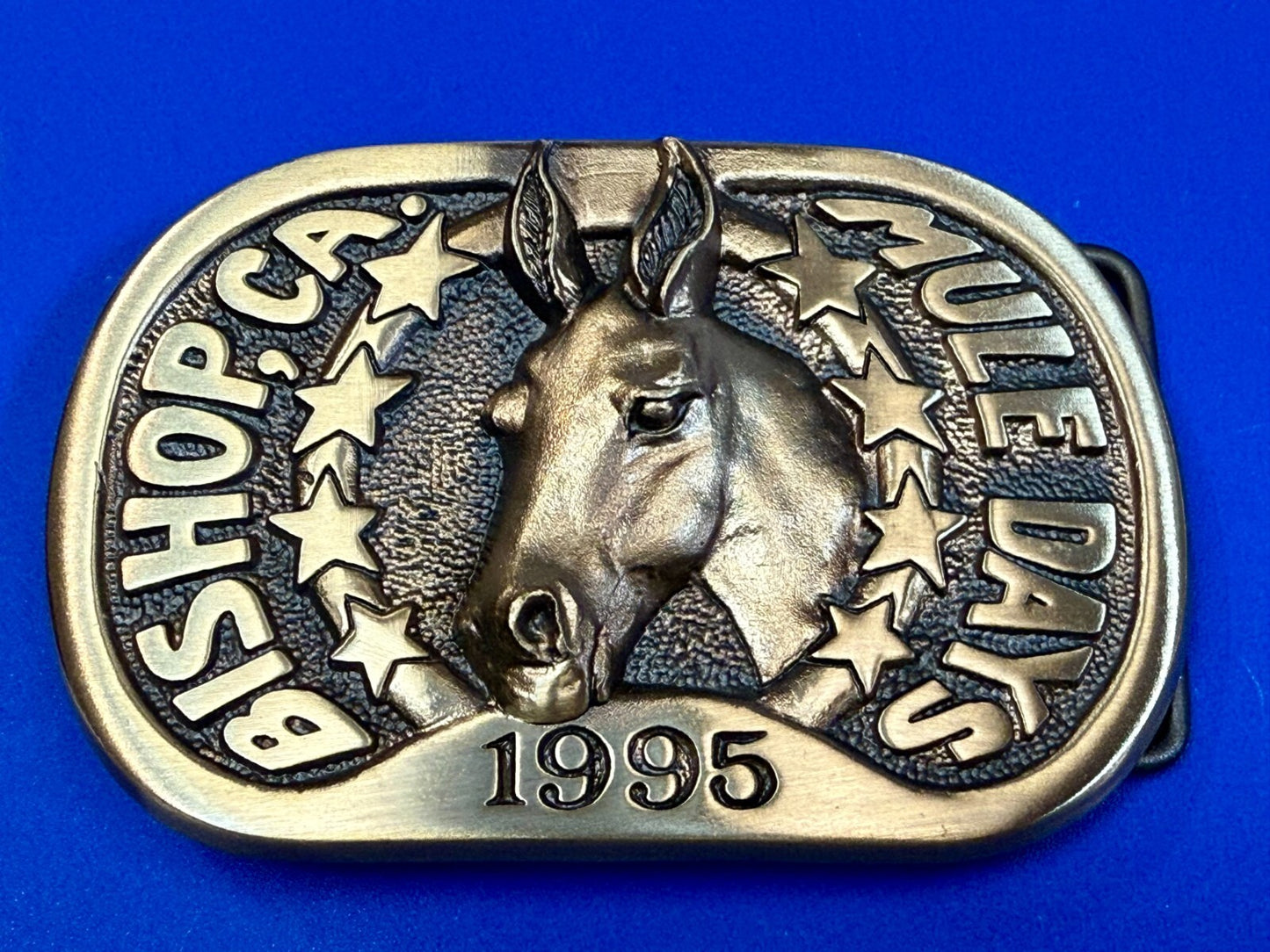 Bishop California Mule Days Memorial Day Weekend 1995 Commemorative Belt Buckle