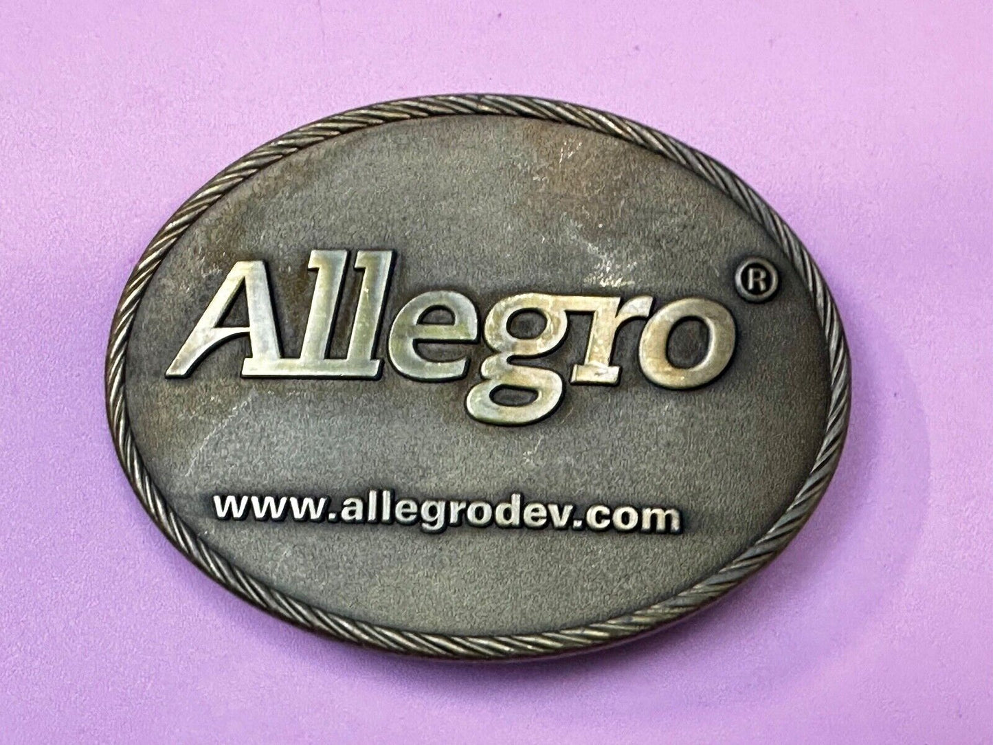 Allegro co Oil Natural Gas Trading Promotional western rope boarder Belt Buckle