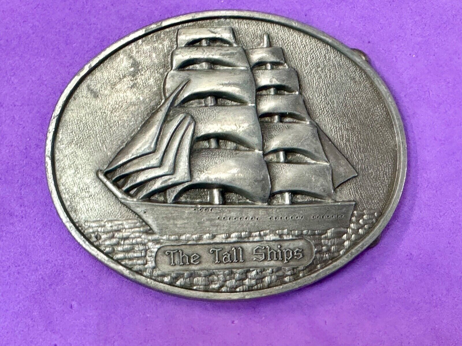 The Tall Ships Sailing Ship Boat Clipper Schooner Yacht Vintage belt buckle