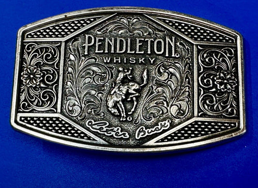 2022 Pendleton Whiskey Let'er Buck Rodeo Cowboy Montana Silversmiths Belt Buckle