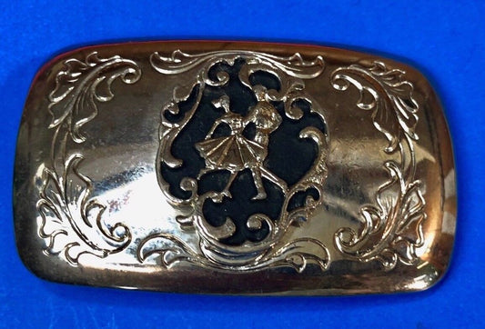 USA Made Western Belt Buckle - Square Line Country Music Dancing Couple Lovers