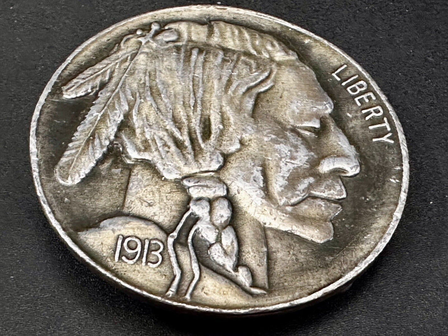 1913 Liberty Indian Chief Head Coin Collector Vintage Belt Buckle by Buck it Up