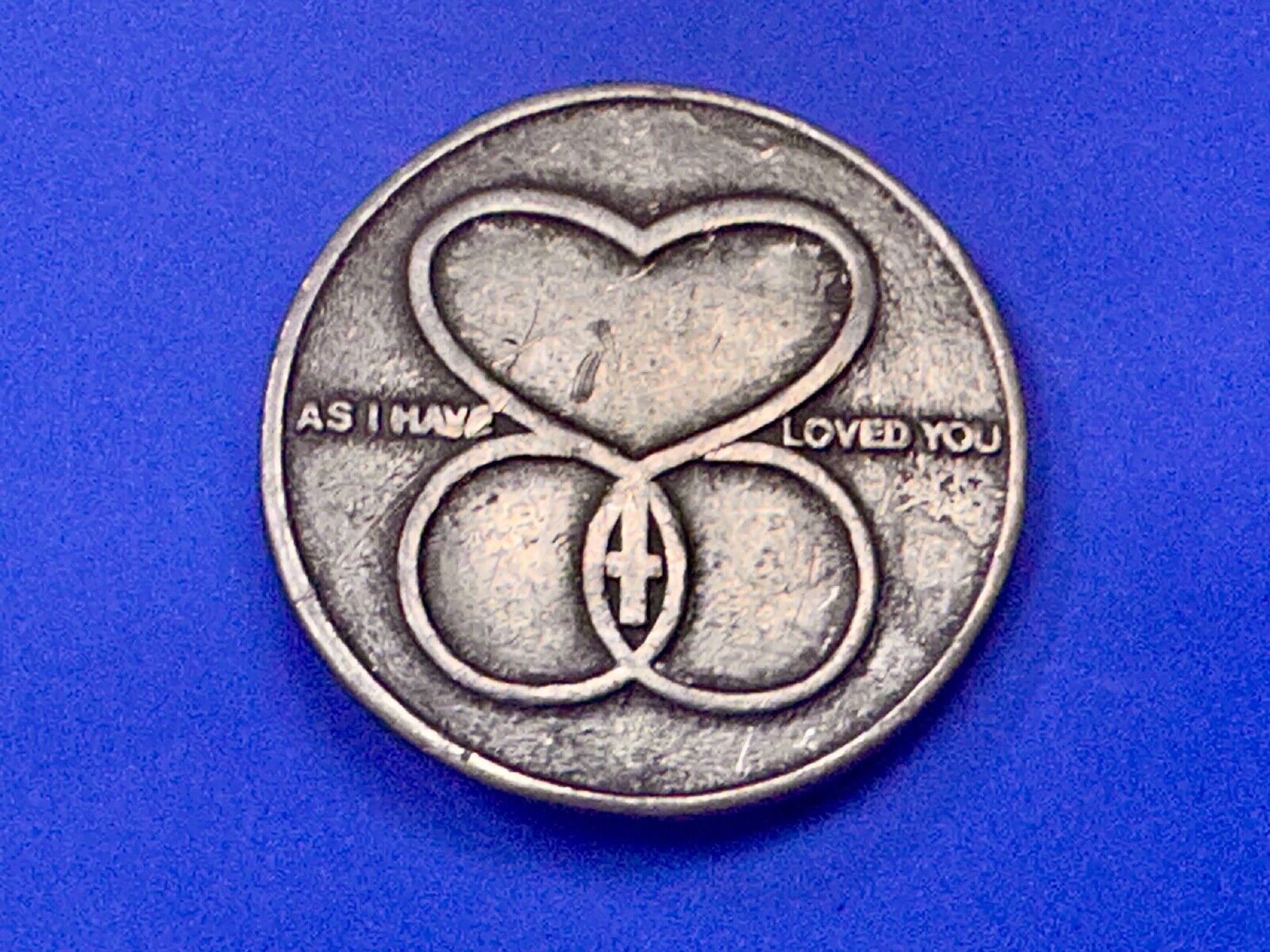 AS I HAVE LOVED YOU -  Round heart star of David religion Jesus belt buckle