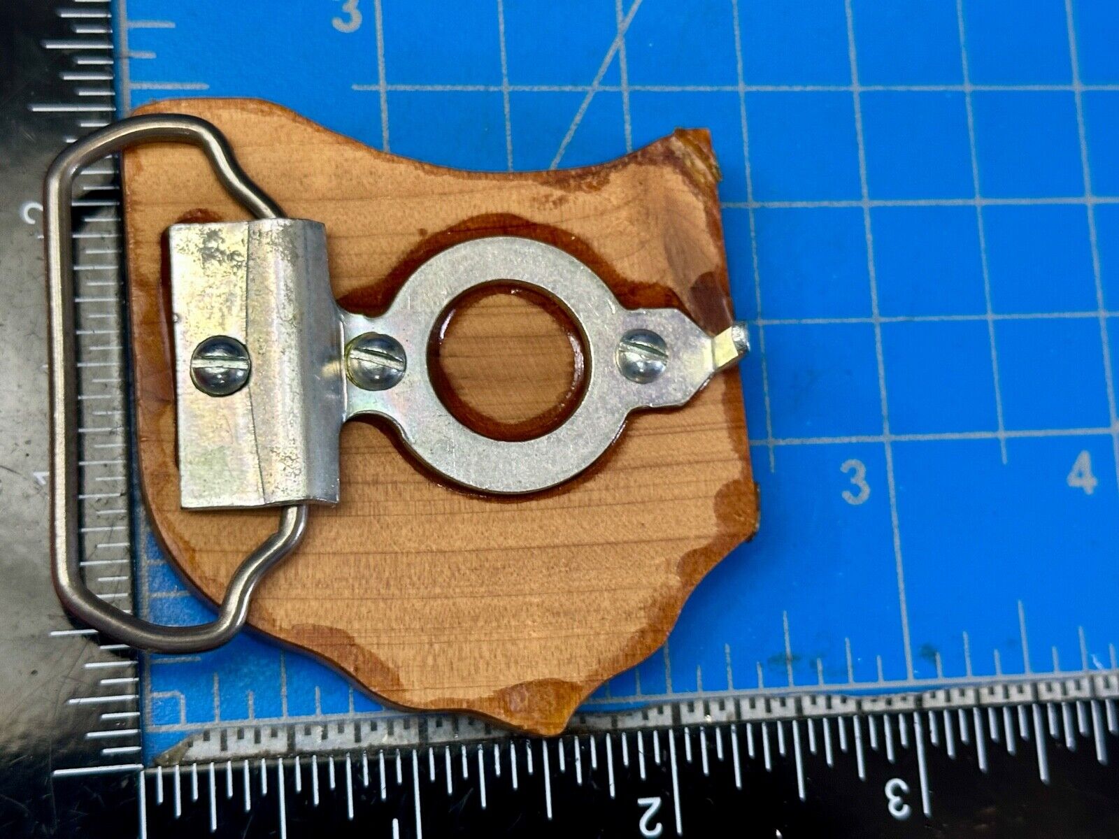 Artisan OHIO state cutout Custom Project wood Belt Buckle Sports fan?