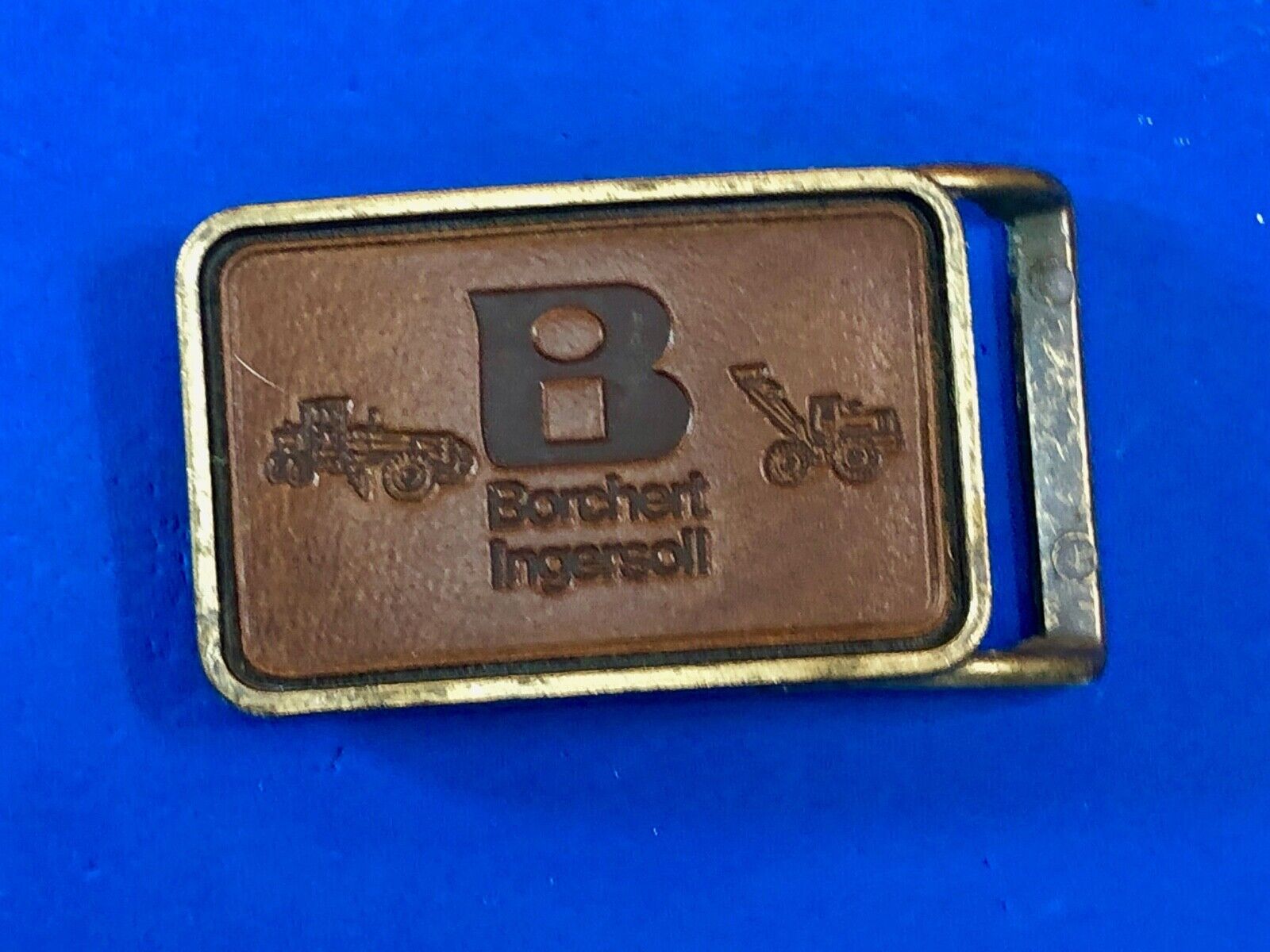 Barchent Ingersoll company logo farming? leather belt buckle