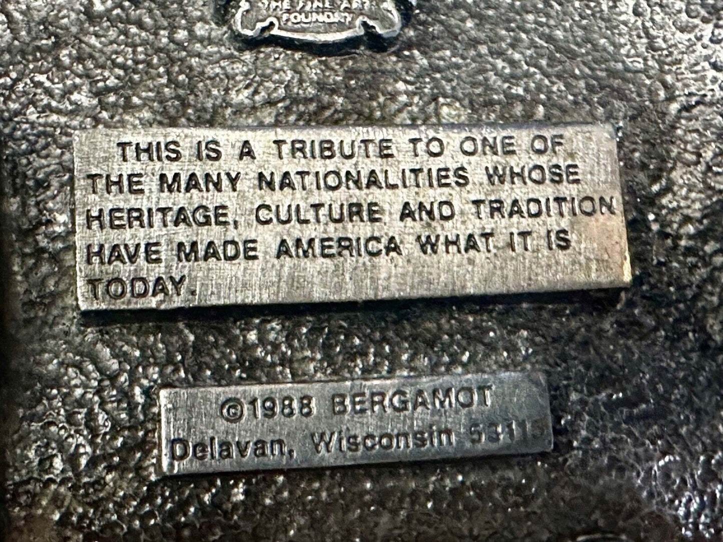 American by Birth Polish by the Grace of God Vintage 1988 Bergamot Belt Buckle