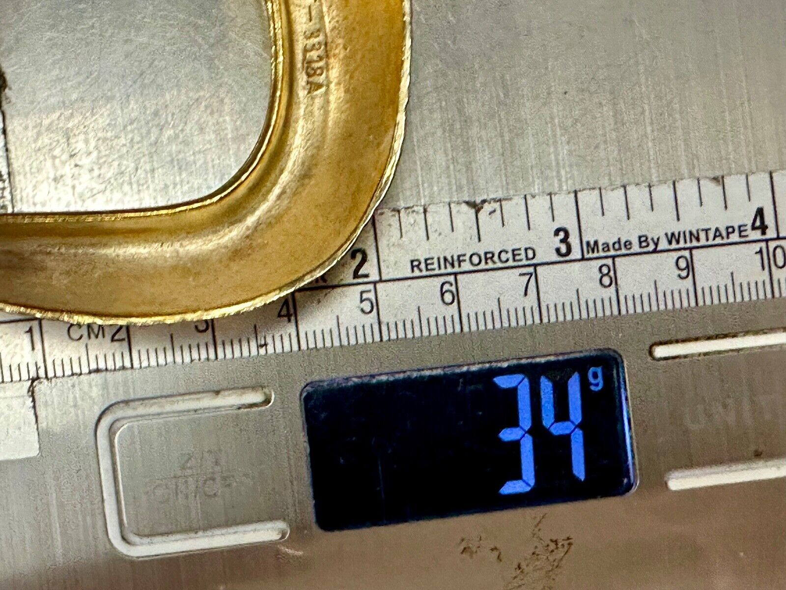 Vintage gold tone weave pattern Replacement belt buckle ET-3318