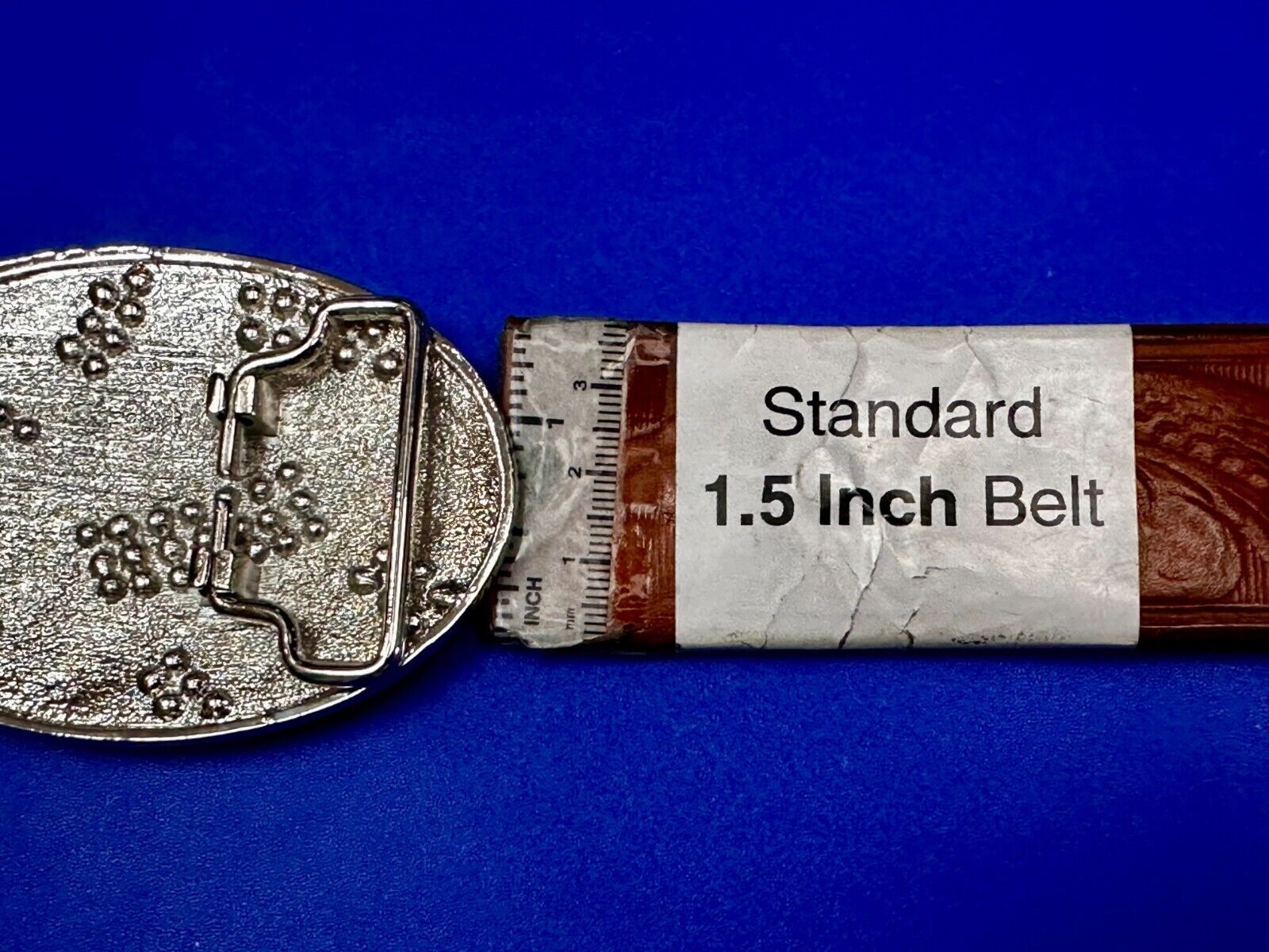 Unique Rhinestone Accented Black & Silver Tone Women's Oval Belt Buckle