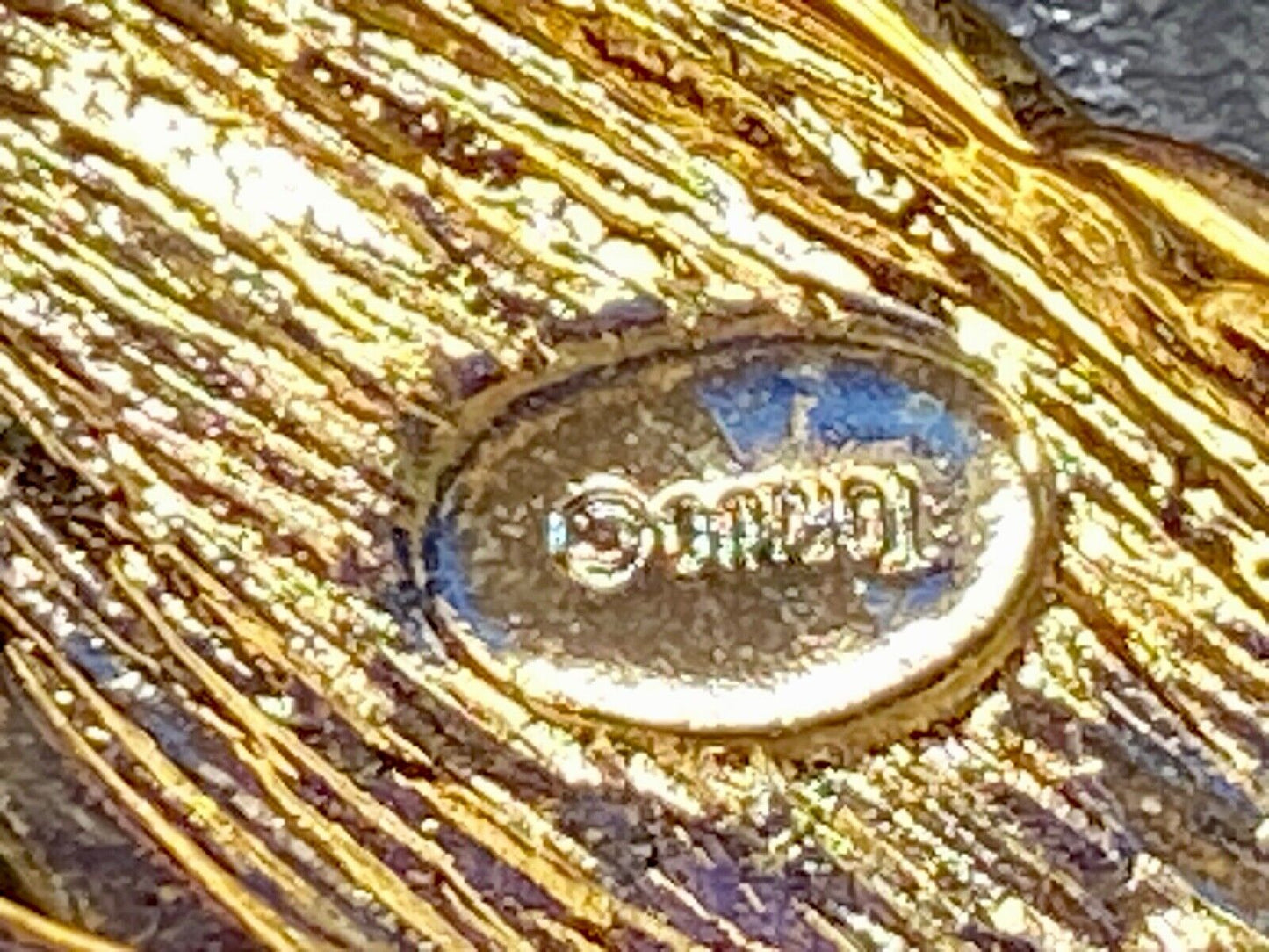 Torino Signed Gold Tone Round Scarf Tie Clip Belt Buckle Plus Bonus Belt Buckle 