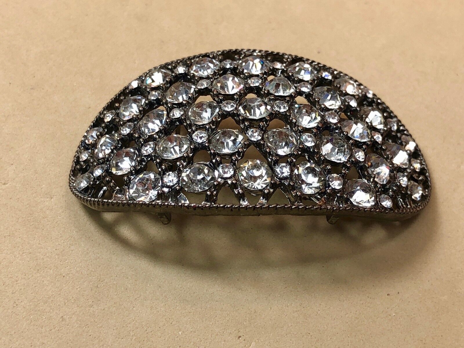 Beautiful Victorian quality Rhinestone? unknown  Belt Scarf Clip Buckle 