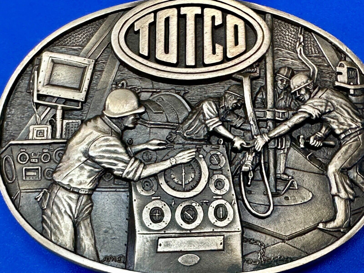 Totco Instruments Co  Manufacturing vintage ADM solid brass belt buckle