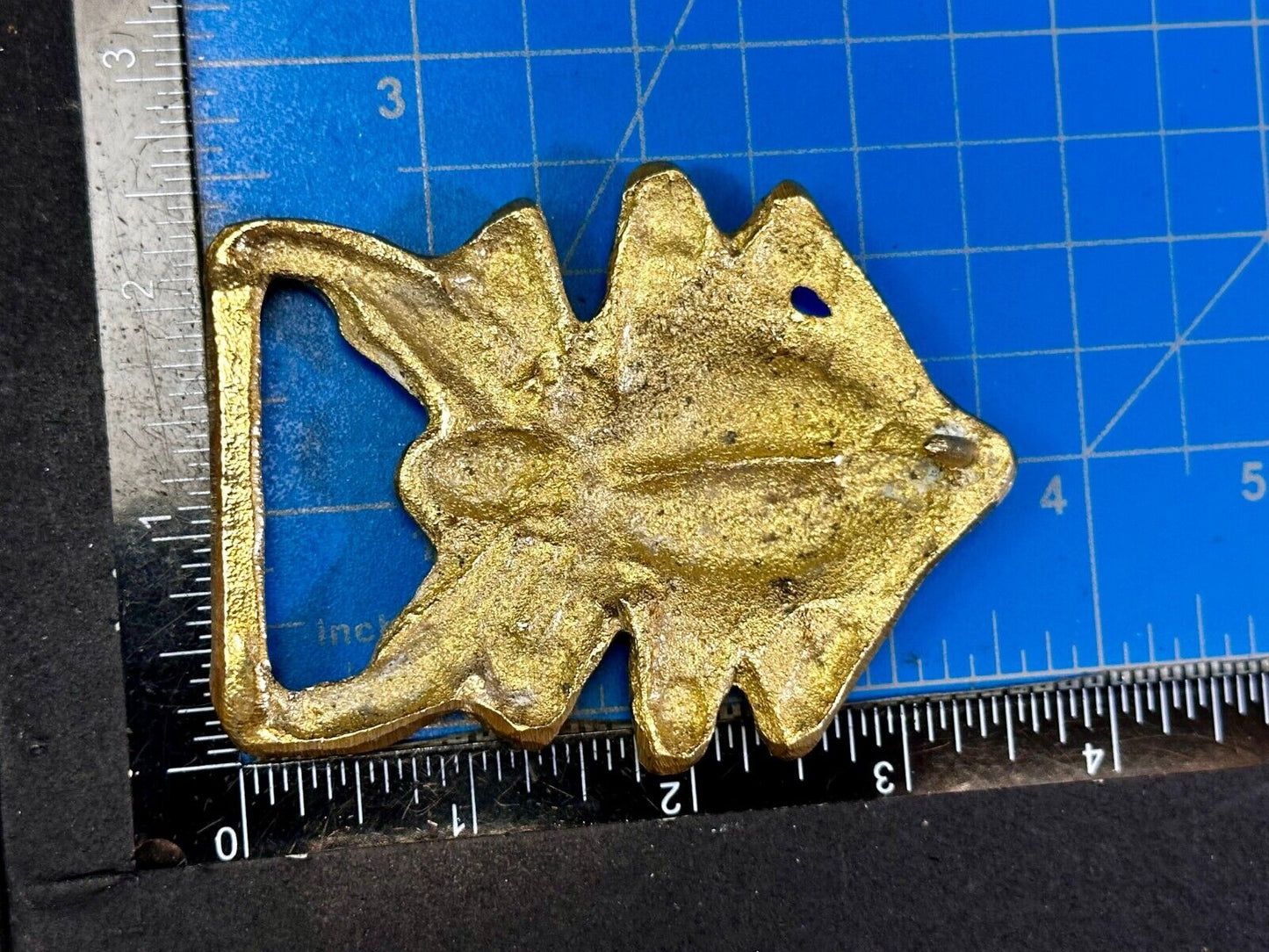 Unique Cricket Bug Insects Gold Tone Vintage Figural Hippy Vibe Belt Buckle
