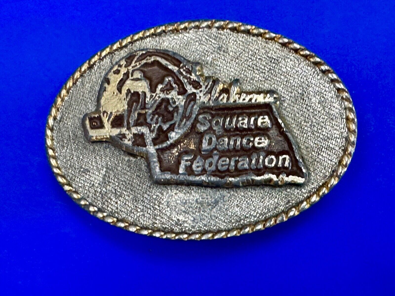 Vintage Alabama Square Dance federation belt buckle to restore