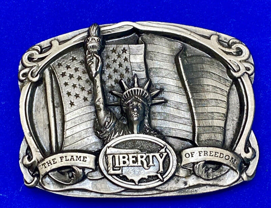The Flame of Freedom - Statue of Liberty commemorative 1985 bergamot belt buckle