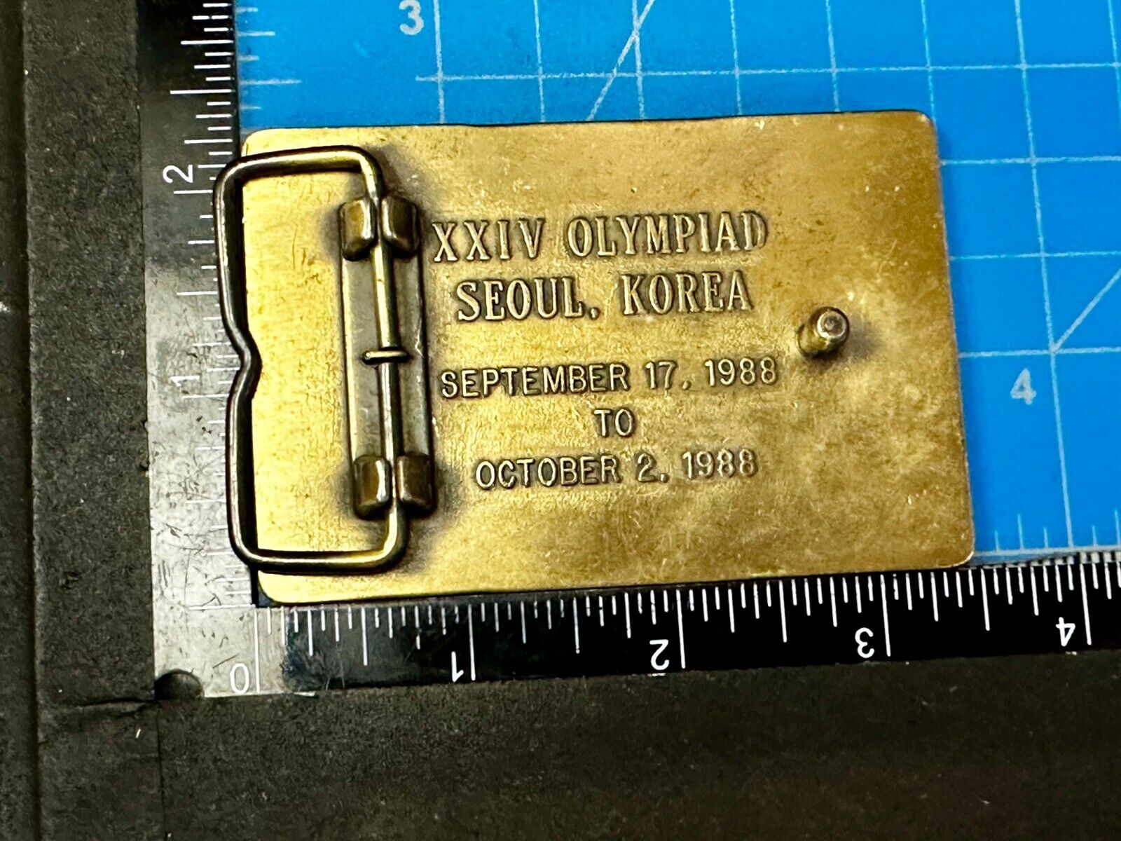 United States Shooting Team 1988 Official Sponsor Seoul Korea Belt Buckle