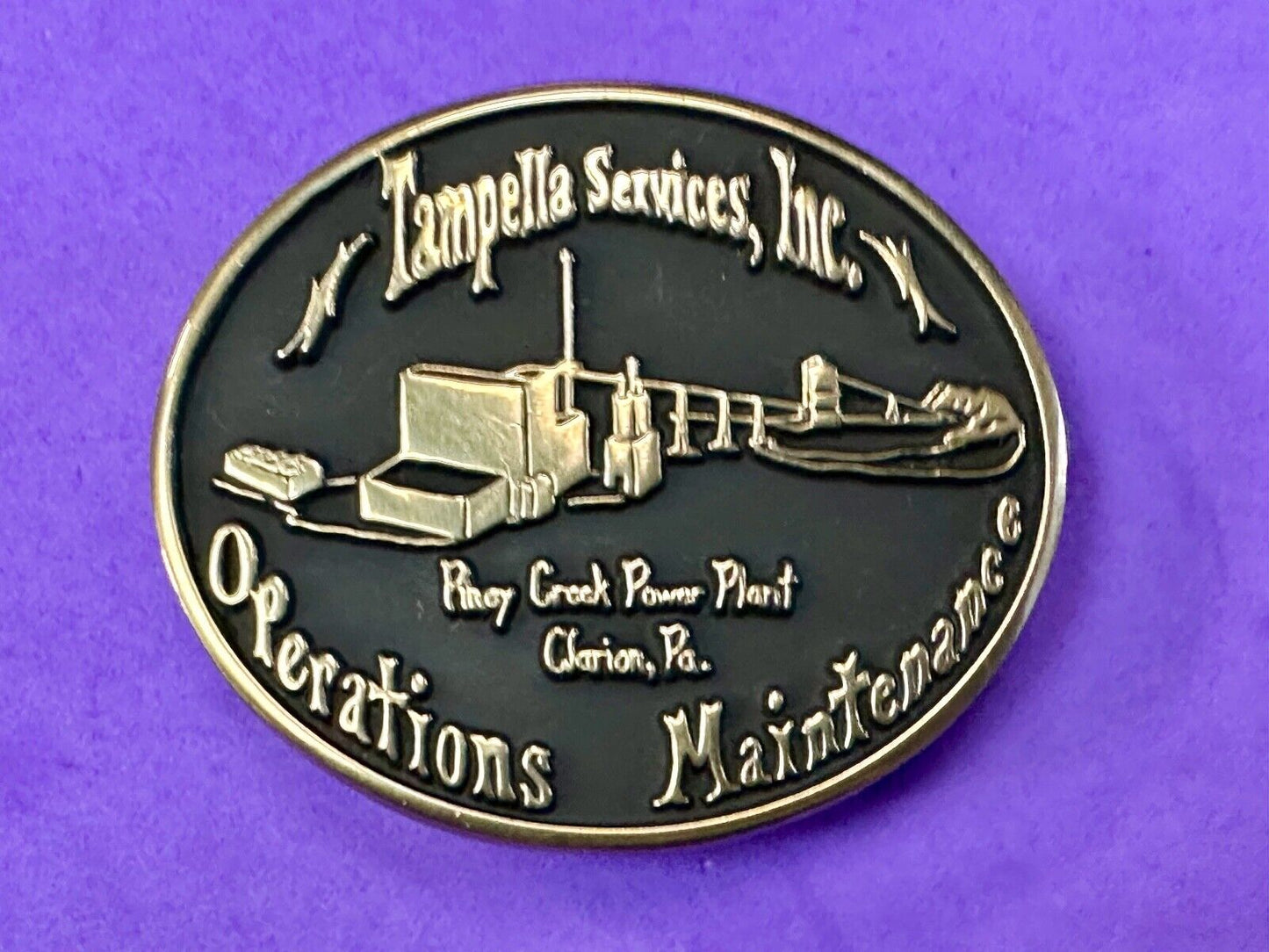 ACI Tampella Piney Creek Power Plant Clarion PA Operations Maint. belt buckle