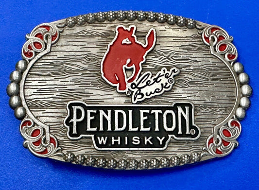 2023 Pendleton Whisky Let'er Buck Montana Silversmith Rodeo Cowboys Belt Buckle