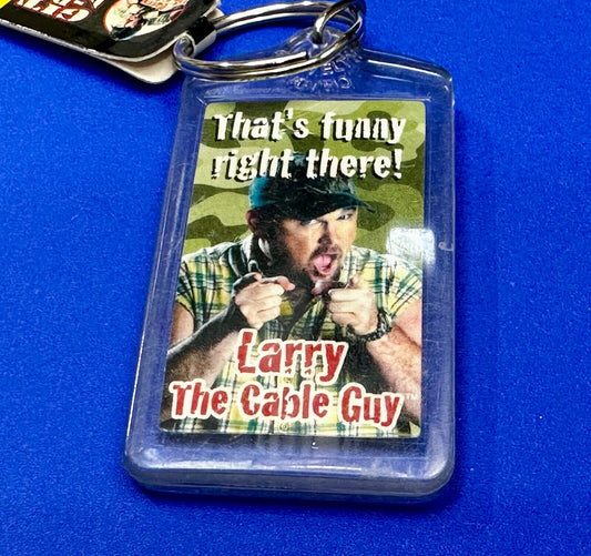 That's Funny Right There Larry The Cable Guy NOS Green Color Keychain Key Ring