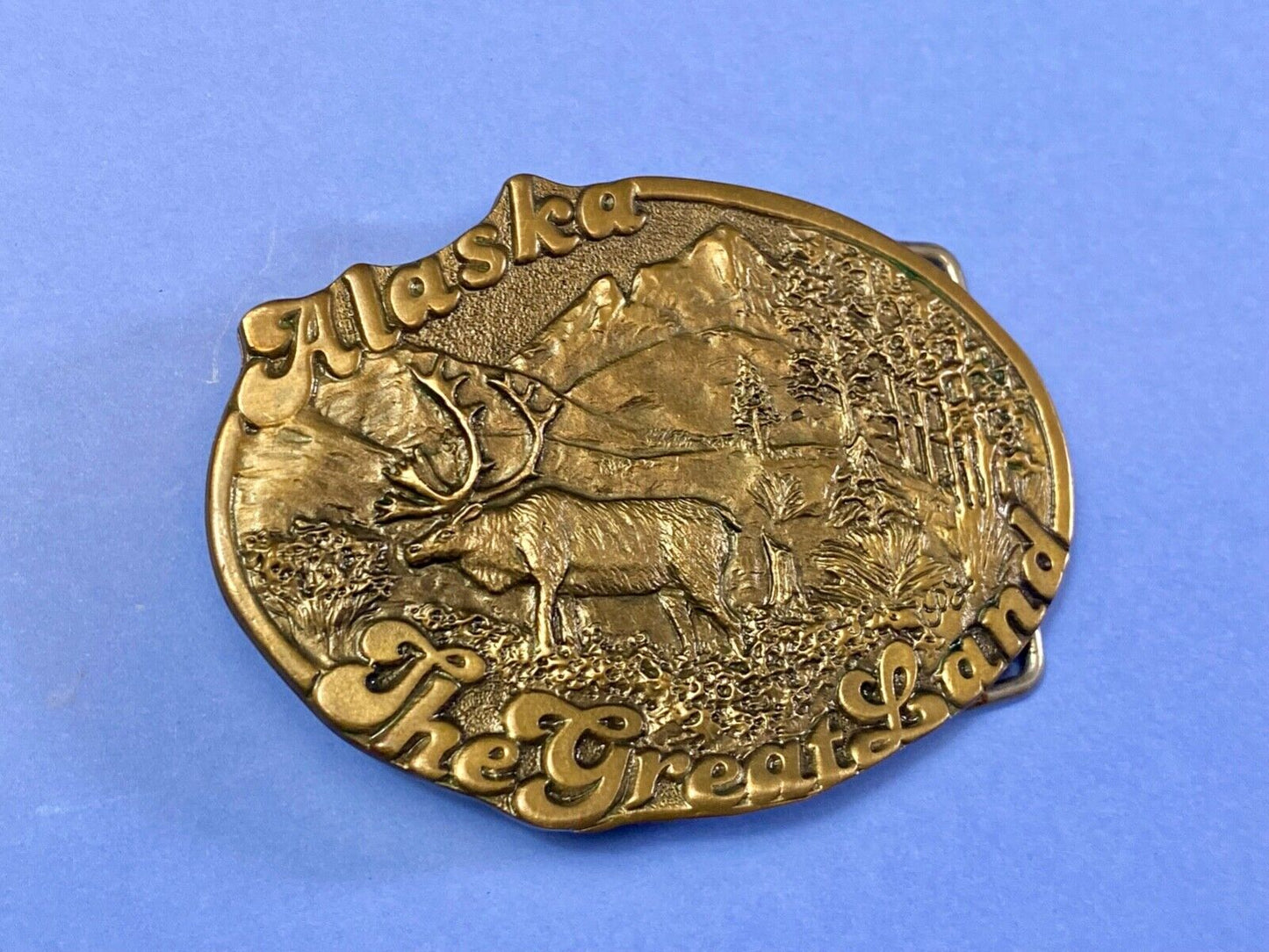 Alaska - The Great Land Vintage 1983 belt buckle - Alaska Frontier Arts LTD