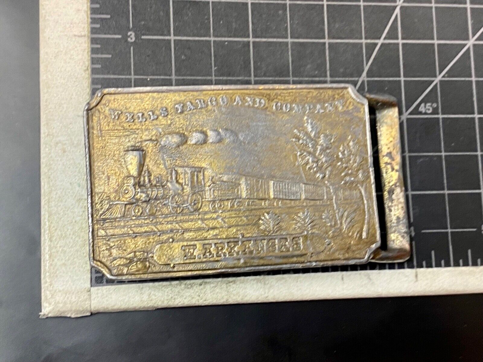 Train Steam Locomotive Wells Fargo & co West Arkansas Collectable belt buckle