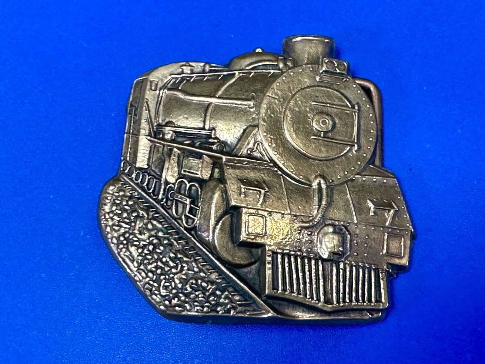 Train Rail Road Steam Engine vintage solid brass Baron Buckles belt buckle