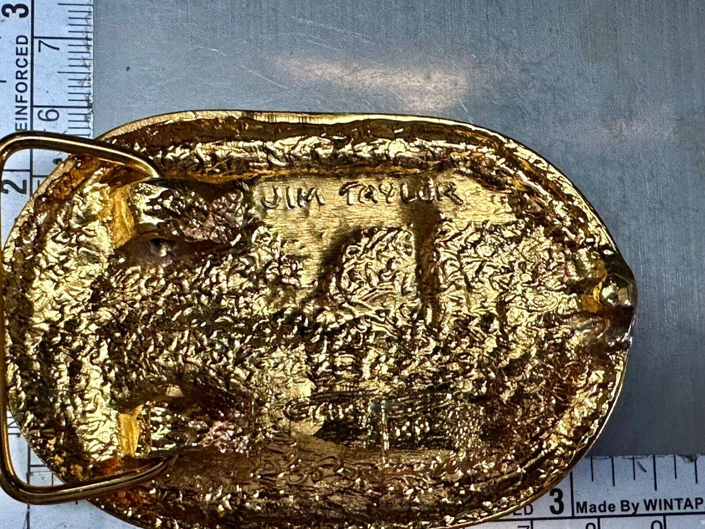 Utah Railway Co Vtg Train Railroad 83 Years Gary Prazen Bronze Art Belt Buckle