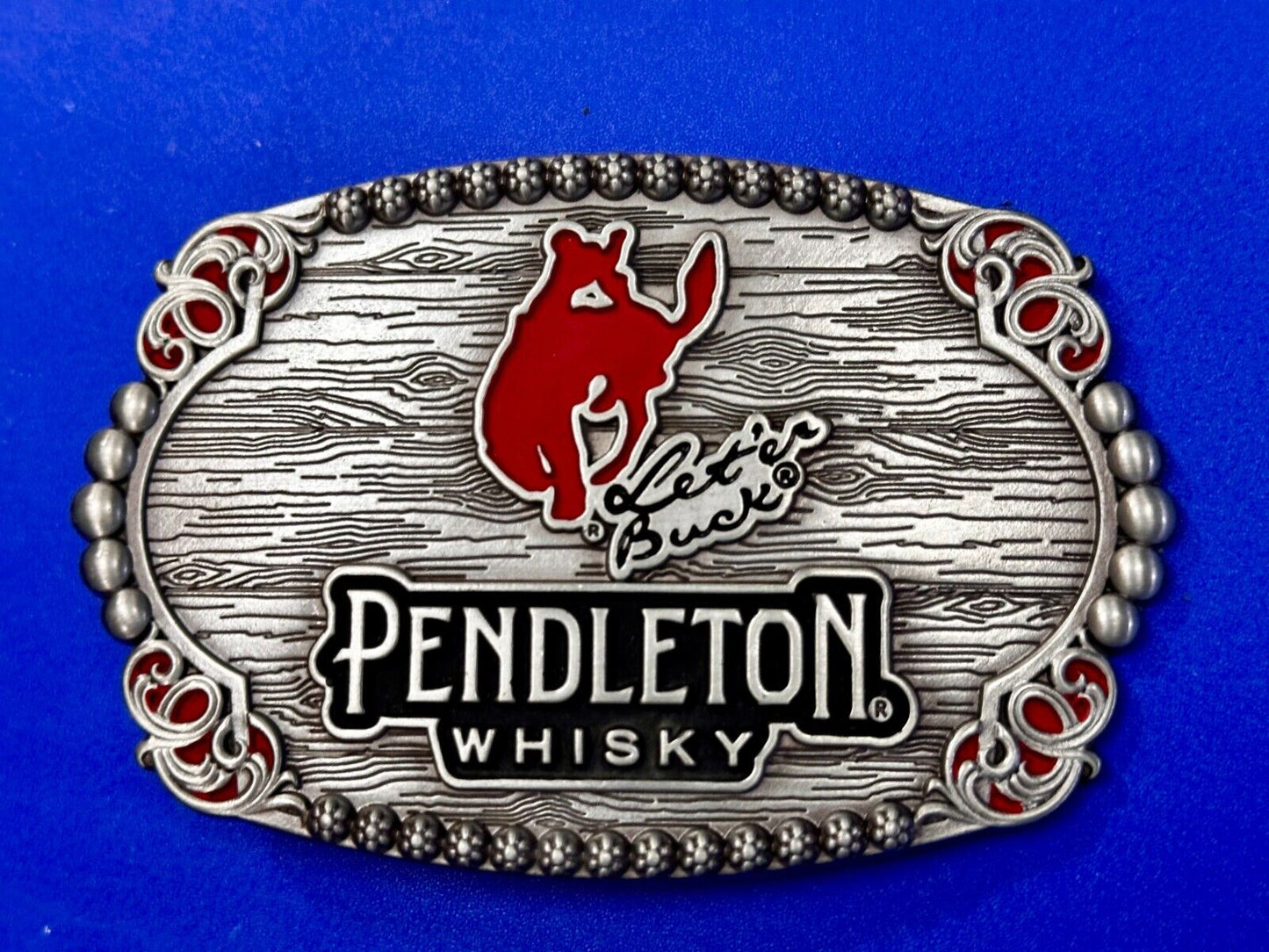 2023 Pendleton Whiskey Leter Buck Rodeo Cowboys Montana Silversmiths Belt Buckle