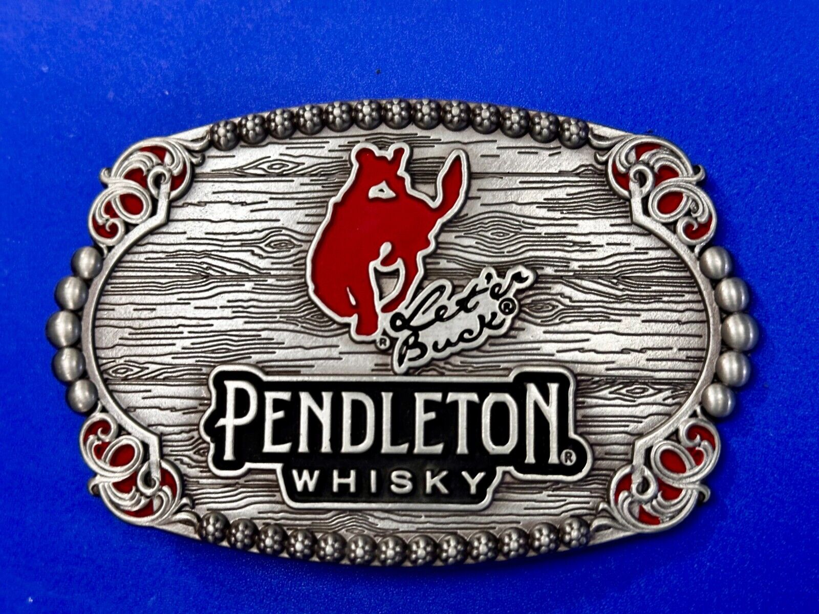 2023 Pendleton Whiskey Leter Buck Rodeo Cowboys Montana Silversmiths Belt Buckle