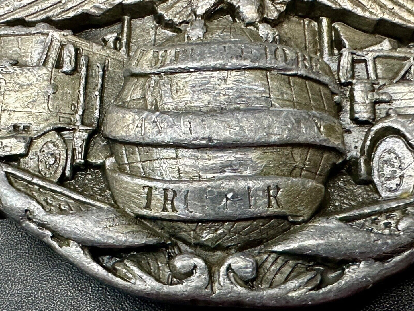 Truckers Semi Drivers Vital Role in the USA Economy 1986 Bergamot Belt Buckle