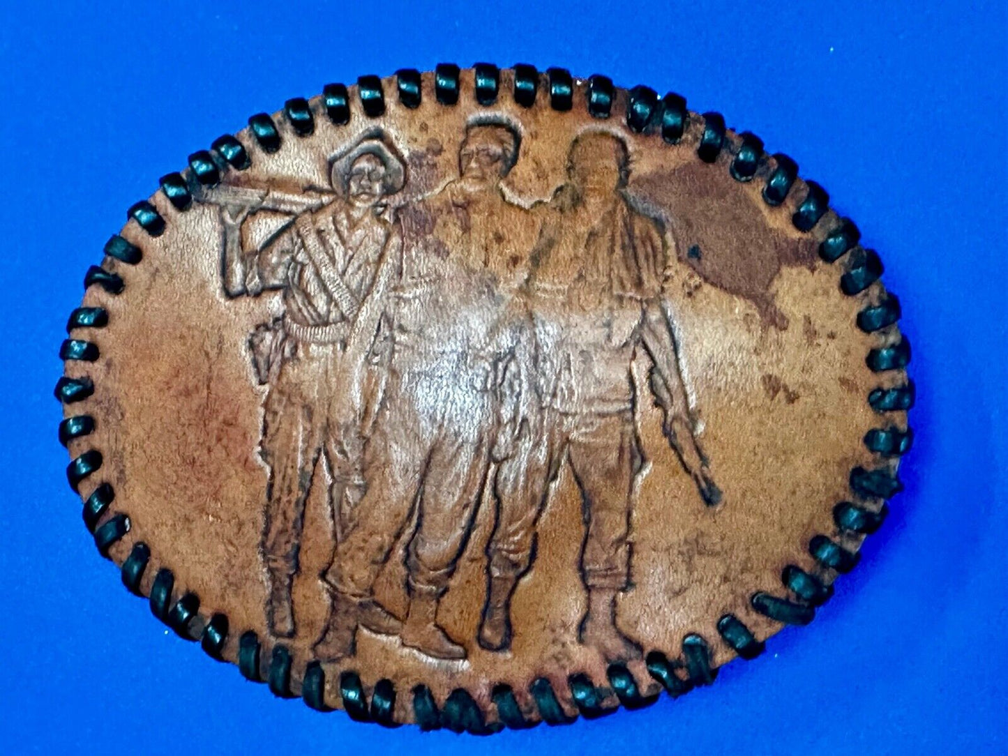 Vietnam War Memorial The Three Soldiers Statue Leather Vintage Belt Buckle
