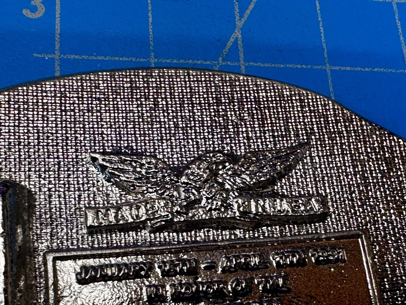 United States Marine Corp. Operation Desert Storm Gulf War Veteran Belt Buckle