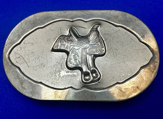 Vintage horse saddle used Belt Buckle to restore
