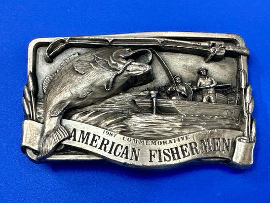 American Fisherman Vintage 1987 Commemorative Arroyo Grande Belt Buckle