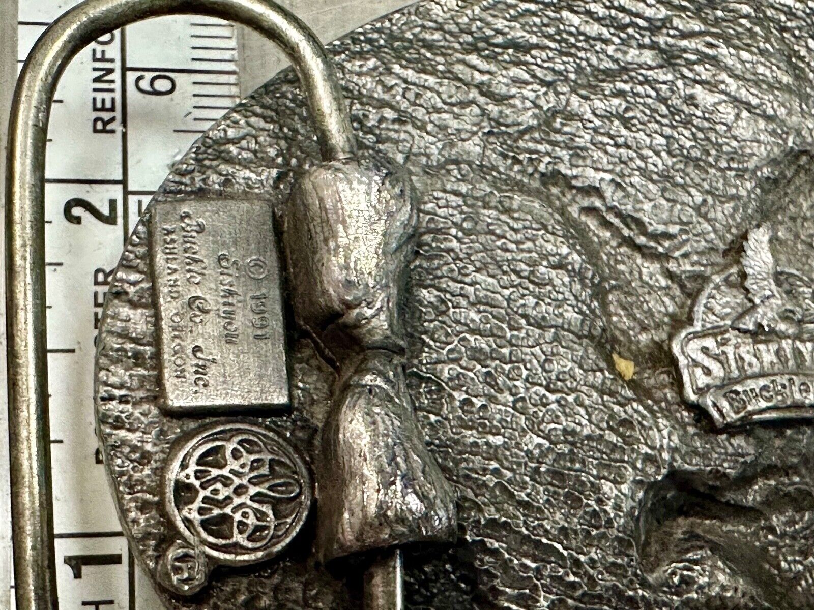 THE EAGLE - Attacking Hunting Diving Siskiyou Vintage Belt Buckle 1991 G-5