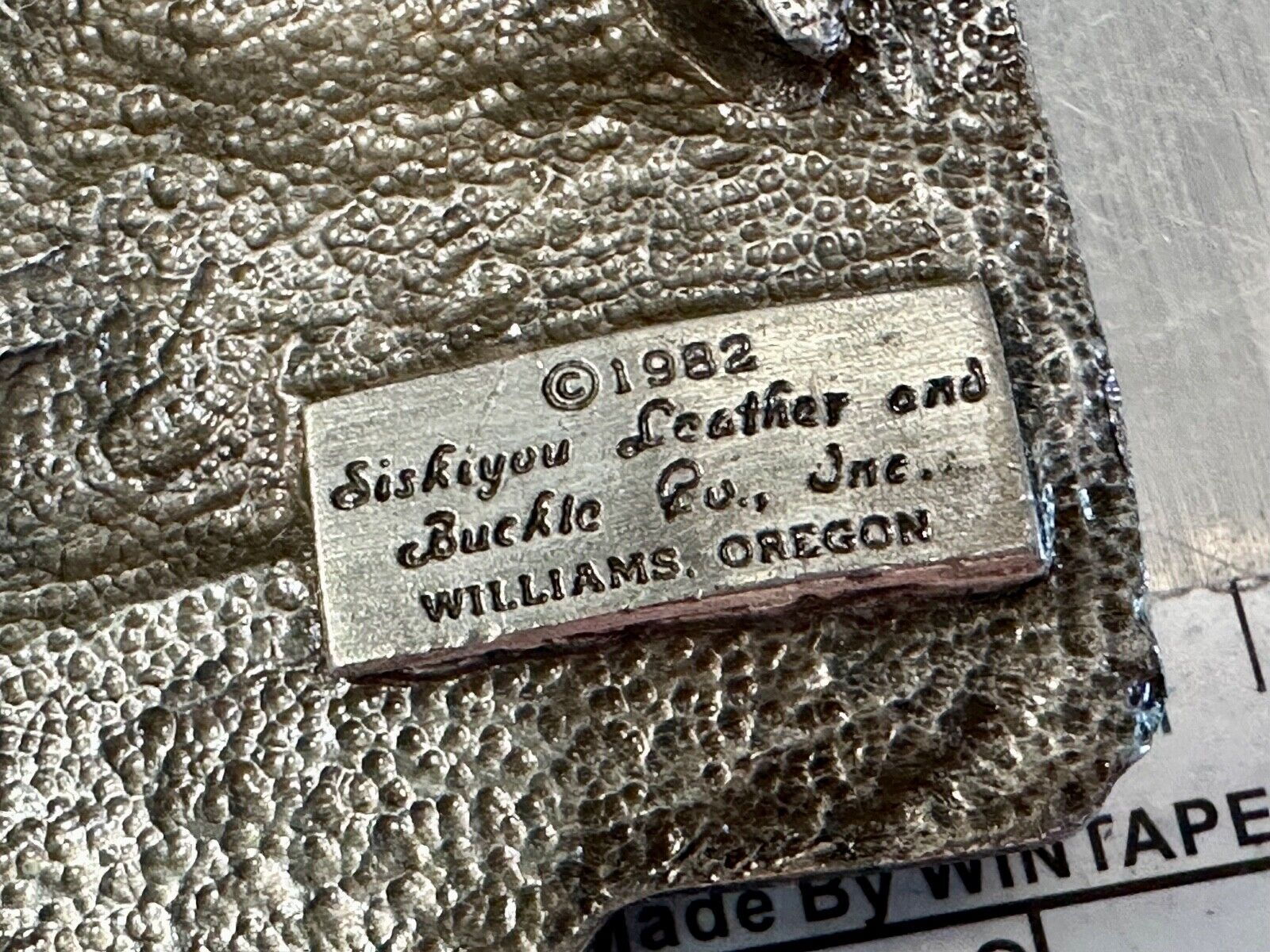 Ames Tools Promontory Summit Utah 1869 Train vintage 1972 Siskiyou belt buckle