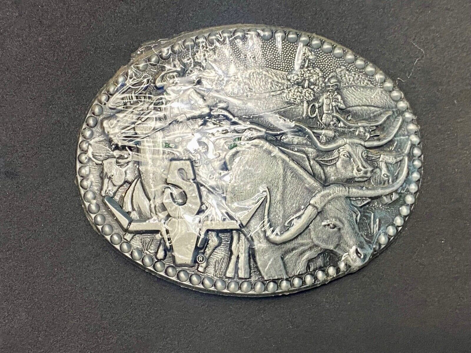 ADM Zee Series Cowboy Longhorn Steer Roping NOS Belt Buckle Award Design Medals 