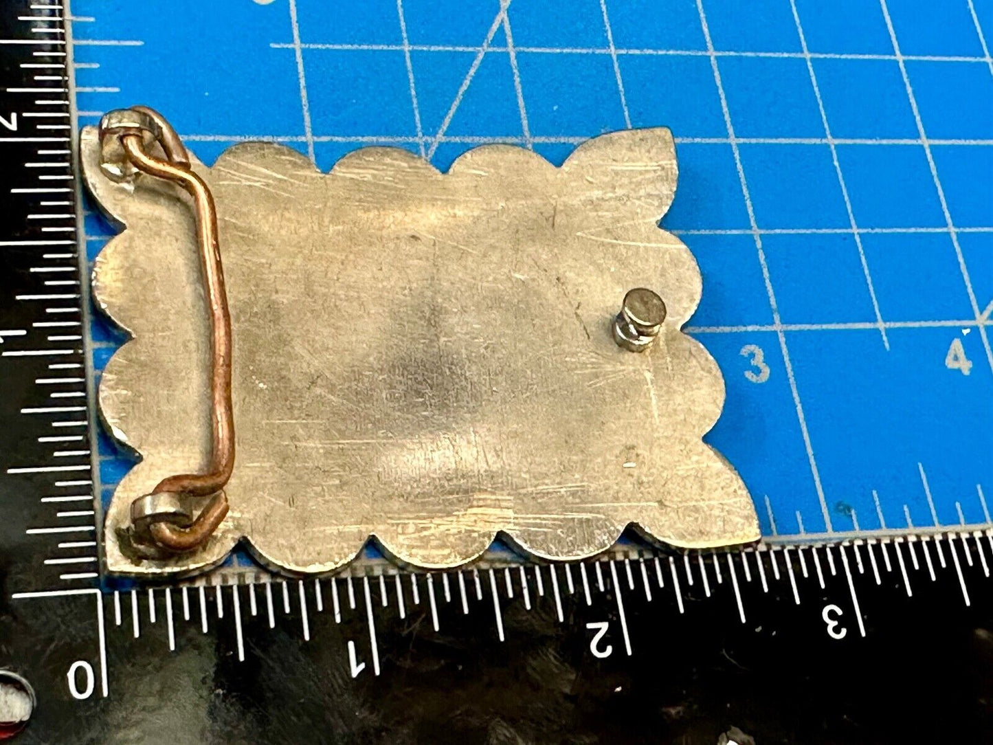 Vintage Dove Pattern Drawing Engraved in western Nickel Silver? belt buckle