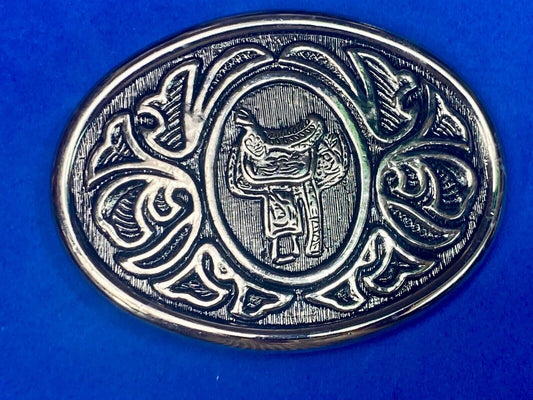 Avon Western Horse Saddle Rodeo Cowboy Ornate Metal Belt Buckle 