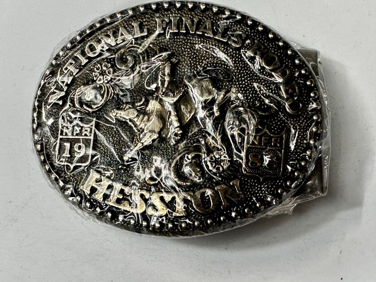1988 Hesston National Finals Rodeo NFR Cowboys Youth Size NOS Belt Buckle