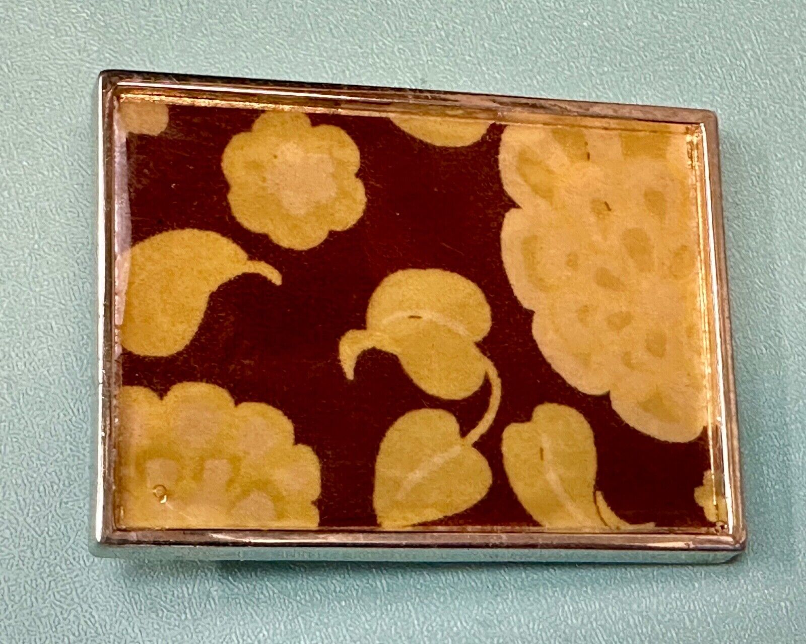 Abstract Fall Leaf Theme, What I call Wallpaper pattern Vintage Belt Buckle