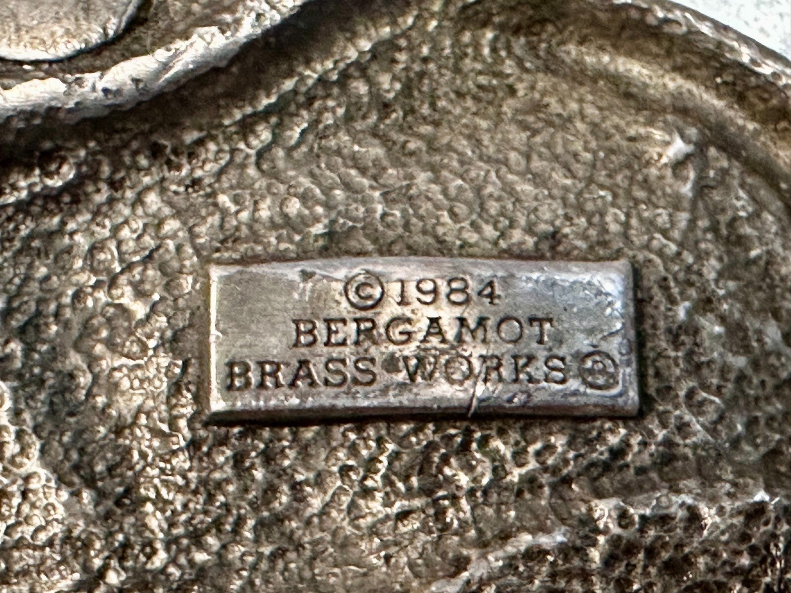 American Bald Eagle Attacking Flying Hunting Vintage 1984 Bergamot Belt Buckle