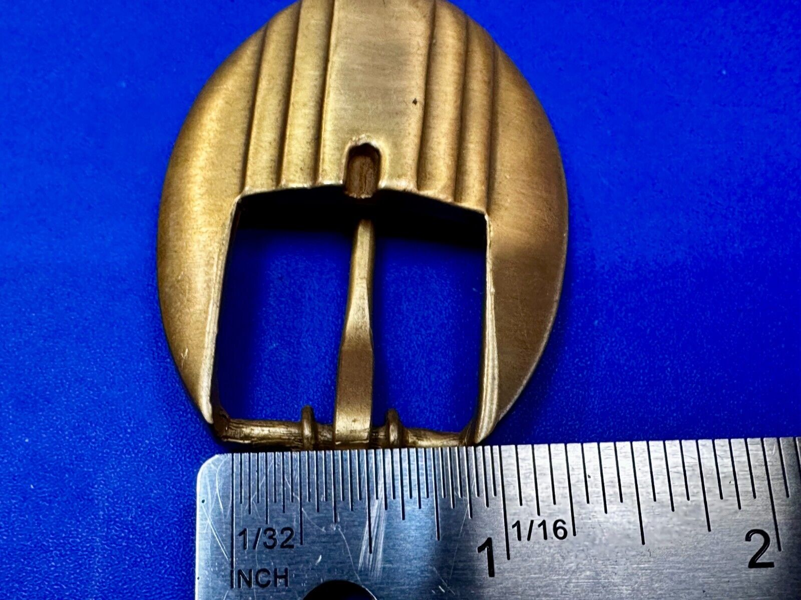 Unique Retro Gold Tone Replacement Dress Belt Buckle - Signed