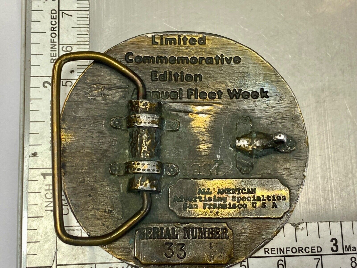 USM Annual Fleet Week, San Fransisco Limited Eden round belt buckle  No 33