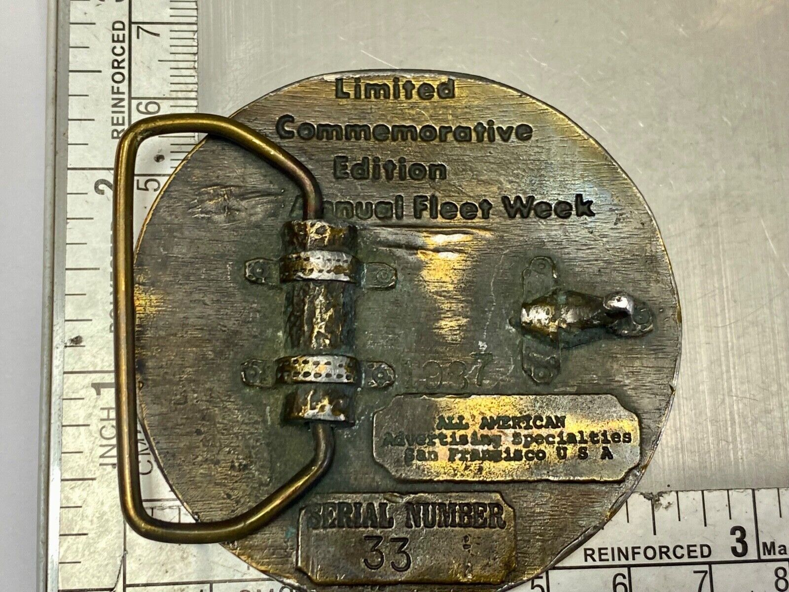USM Annual Fleet Week, San Fransisco Limited Eden round belt buckle  No 33