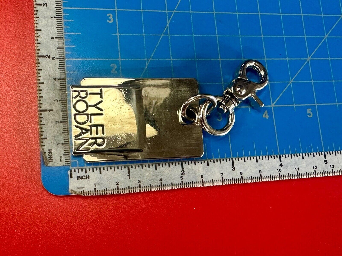 Tyler Rodan Designer Silver Tone Hanging Keychain Ring & Purse Charm Hook