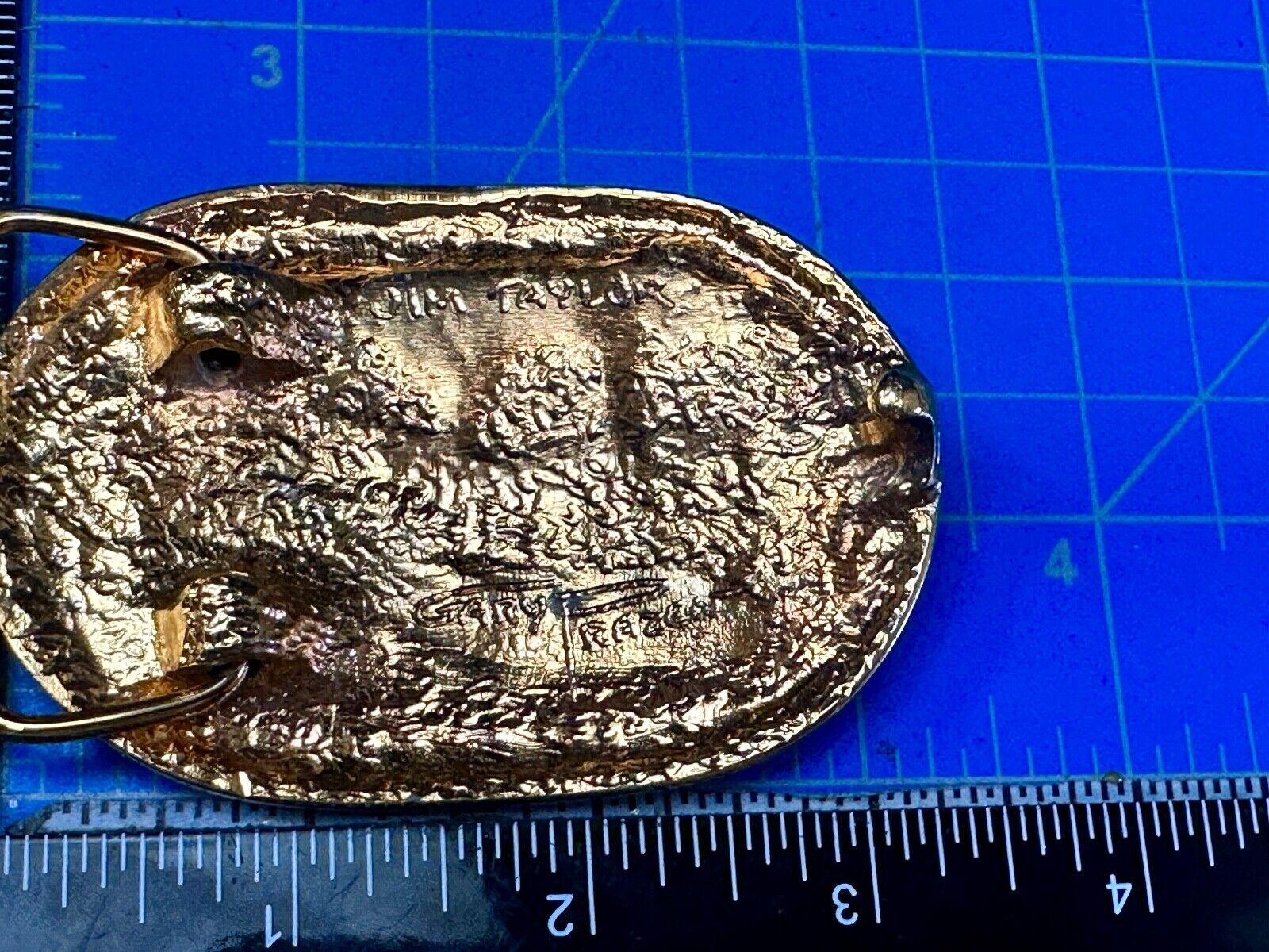 Utah Railway Co Vtg Train Railroad 83 Years Gary Prazen Bronze Art Belt Buckle