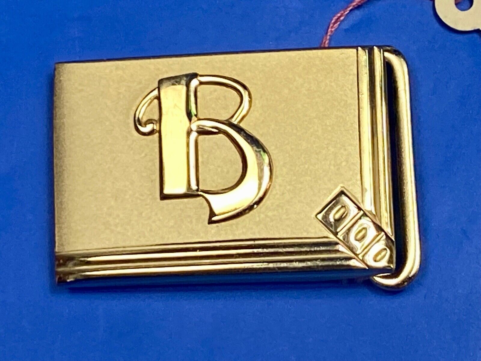 Vintage Gold Tone Letter B Monogram Initial Small Formal Belt Buckle